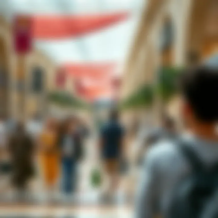 The bustling atmosphere of shoppers enjoying their experience at Jebel Ali Outlets