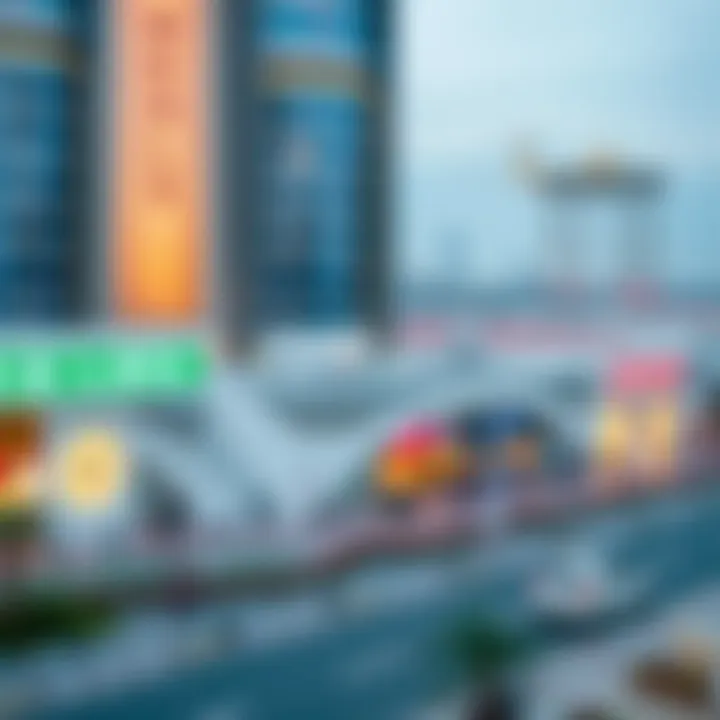 A map highlighting the strategic location of Jebel Ali Outlets within Dubai