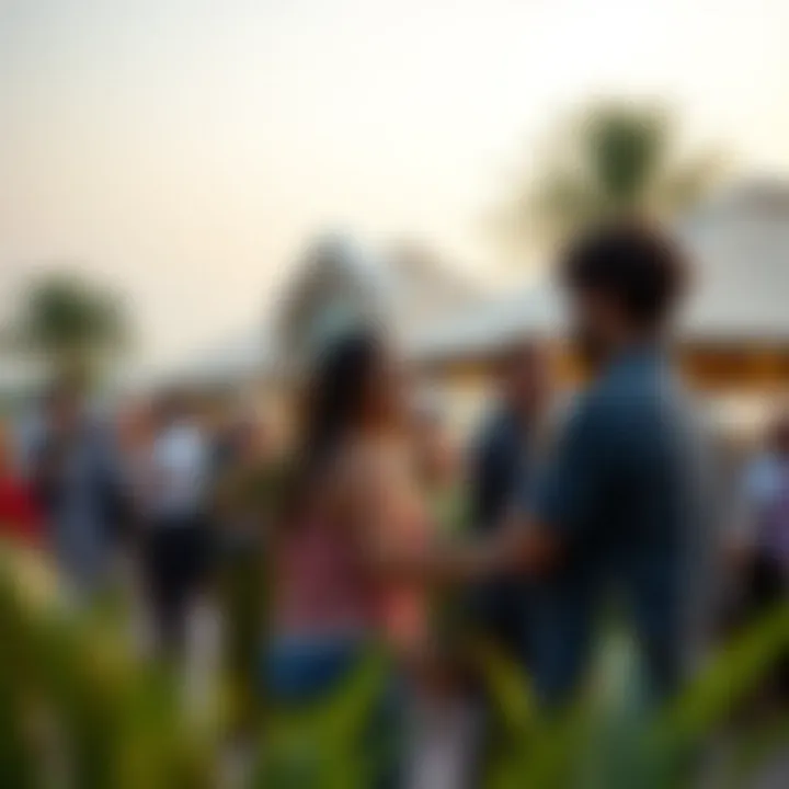 Community Spirit at Joy in Arabian Ranches 3 A vibrant community gathering at Joy, highlighting the lively atmosphere and social connectivity