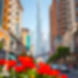 A panoramic view of Lulu Salam Street showcasing its vibrant architecture