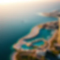 Aerial view of Malibu Bay showcasing its stunning waterfront