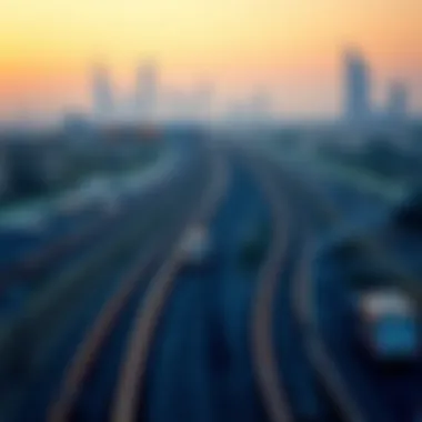 Visual representation of the economic growth trajectories influenced by rail connectivity.