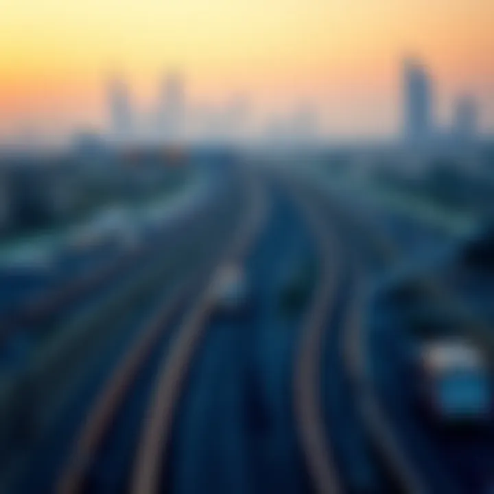 Visual representation of the economic growth trajectories influenced by rail connectivity.