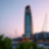 Stunning view of Marina Tiger Tower at sunset