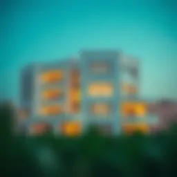 Luxurious exterior view of Masaken Al Muteena 02 showcasing its modern architecture