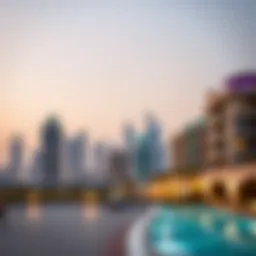 Stunning skyline view of Mena Arab in Dubai