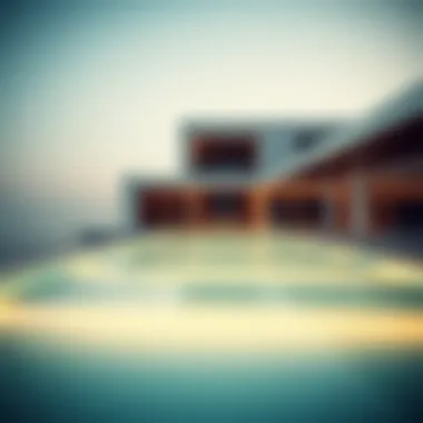 Architectural Elegance of Infinity Pool Modern architectural design of an infinity pool