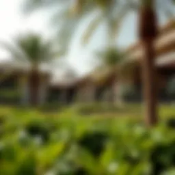 Lush greenery of Nad Al Sheba Gardens