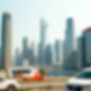 Dubai's Modern Architectural Landscape Dubai skyline showcasing modern architecture