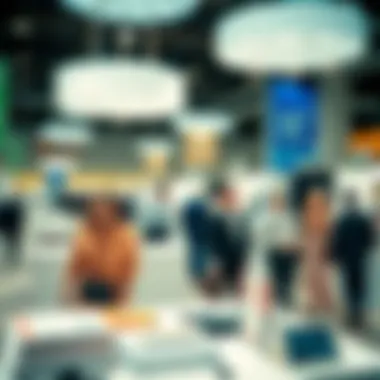 Exploring Employment Opportunities A bustling job fair in Dubai with diverse opportunities