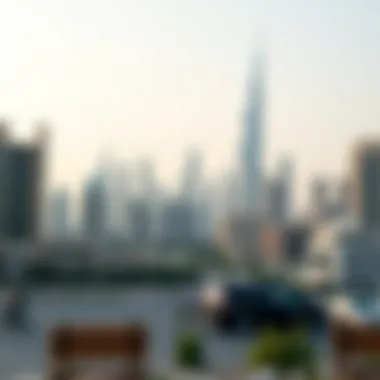 Dubai's Dynamic Real Estate Landscape A view of Dubai's real estate skyline fluctuating with market trends