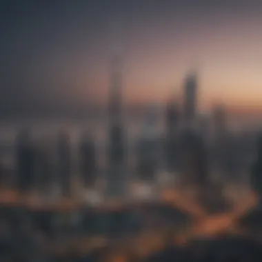 Panoramic view of Dubai's skyline showcasing modern apartments