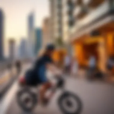 Dynamic Lifestyle Around Noora Tower Vibrant lifestyle offerings surrounding Noora Tower in Al Habtoor City