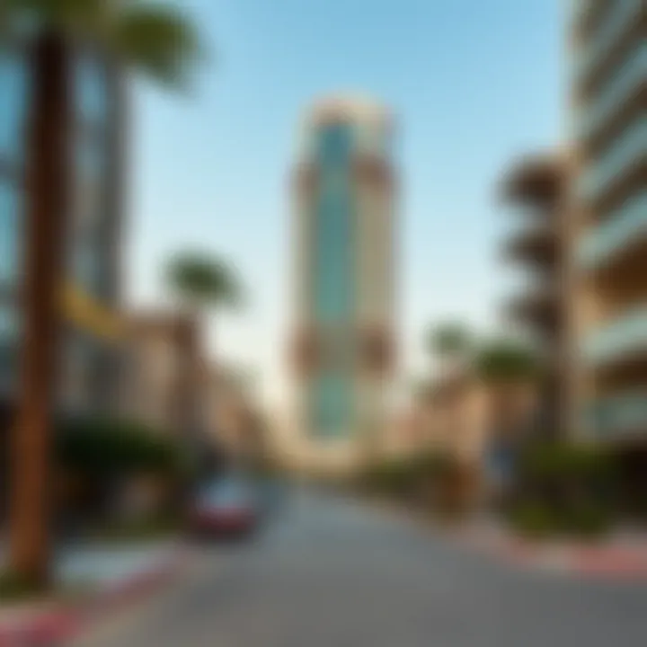 The Vibrant Neighborhood Around Nopoli Tower Vibrant neighborhood surrounding Nopoli Tower