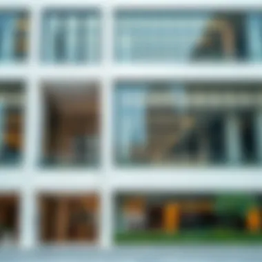 Modern Architectural Features of Office 3 Exterior view of Office 3 showcasing modern architecture