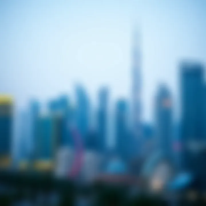 Dubai skyline with financial institutions
