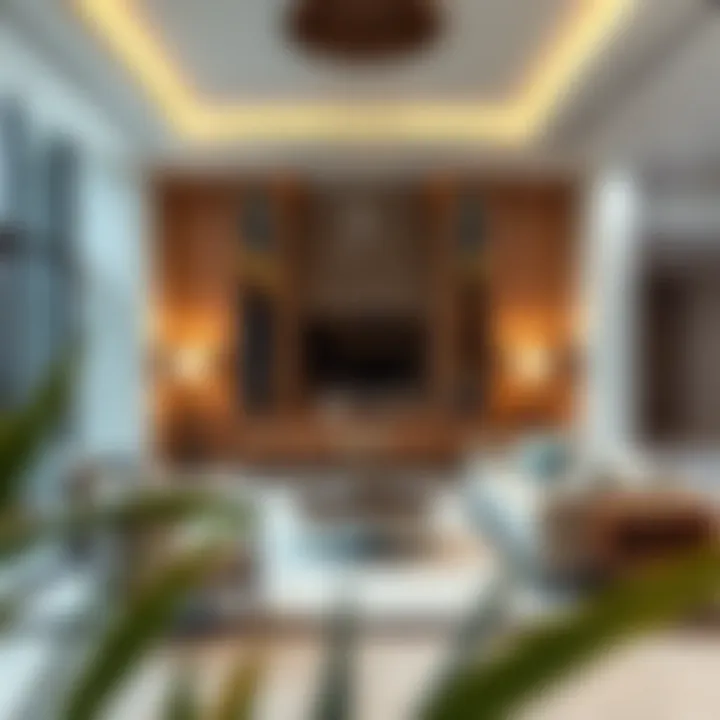 Luxurious living room interior demonstrating contemporary design