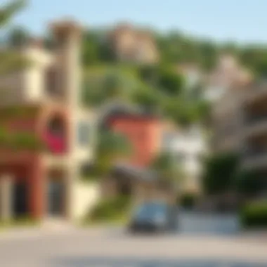 Scenic neighborhood surrounding Pagani Apartments emphasizing community living