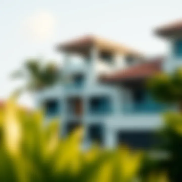 Luxury Villas on Palm Island Architectural details of luxury villas on Palm Island