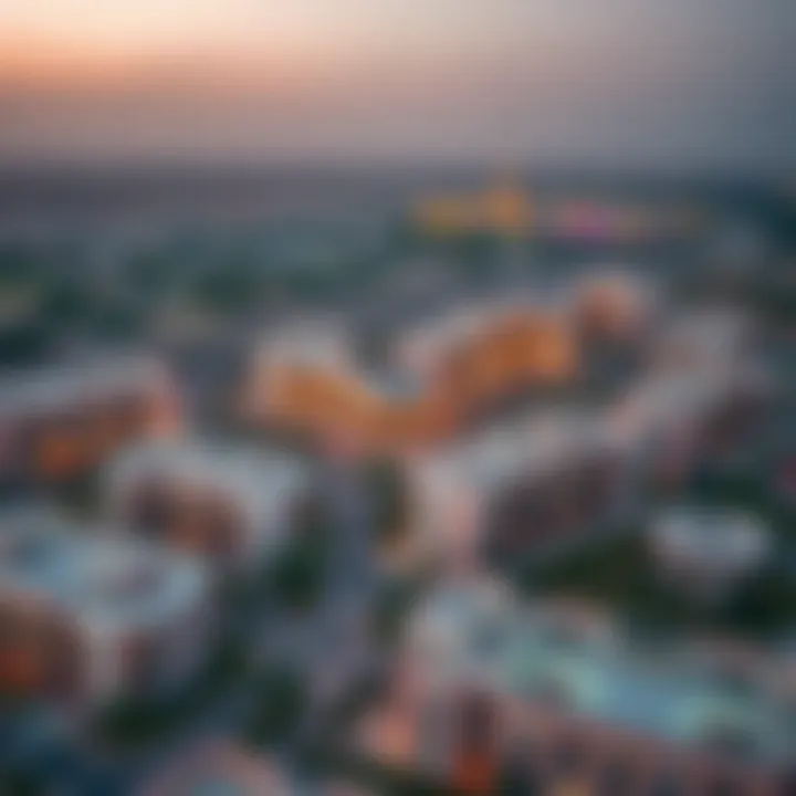 Aerial view of Pan Emirates Al Barsha showcasing its development