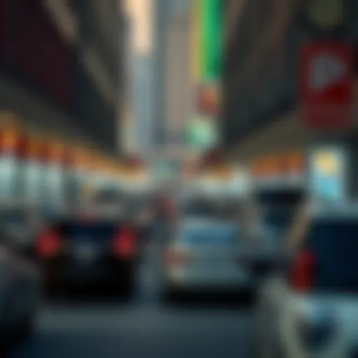 Diverse Parking Facilities in Dubai A busy Dubai street showcasing diverse parking facilities