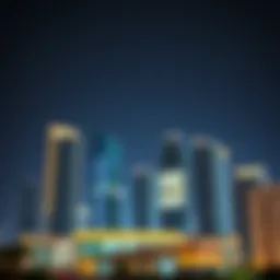 Stunning skyline view of Peninsula Two highlighting its modern architecture