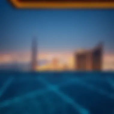 Infinity pool overlooking the Dubai skyline