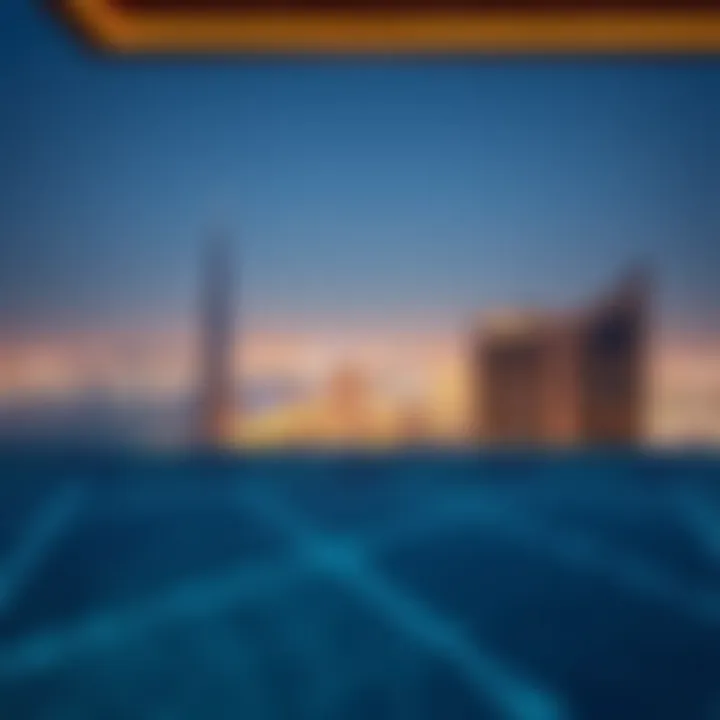 Infinity pool overlooking the Dubai skyline