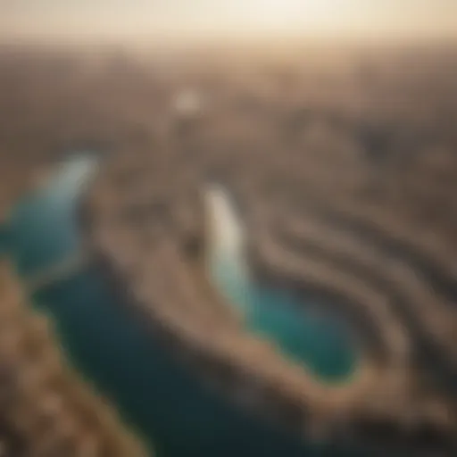 Aerial view of Dubai showcasing luxury real estate developments