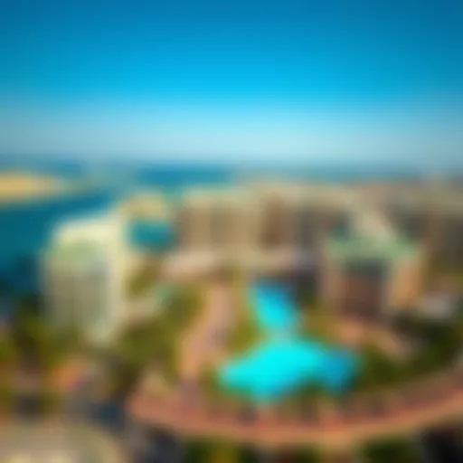 Aerial view showcasing the stunning architecture of Rosso Bay Aldar