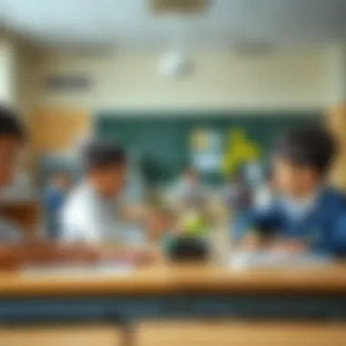 A vibrant classroom environment showcasing engaging learning activities