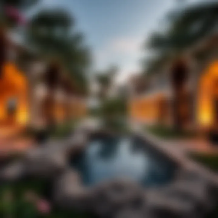 Beautifully landscaped surroundings of Shoba Hartland Villas enhancing tranquility