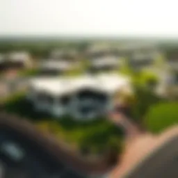 Aerial view of Skyline Ranch Villa showcasing its expansive grounds