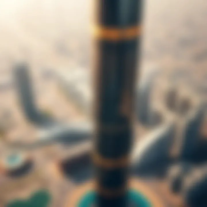 Aerial view highlighting the Socio Tower's influence on Dubai's skyline