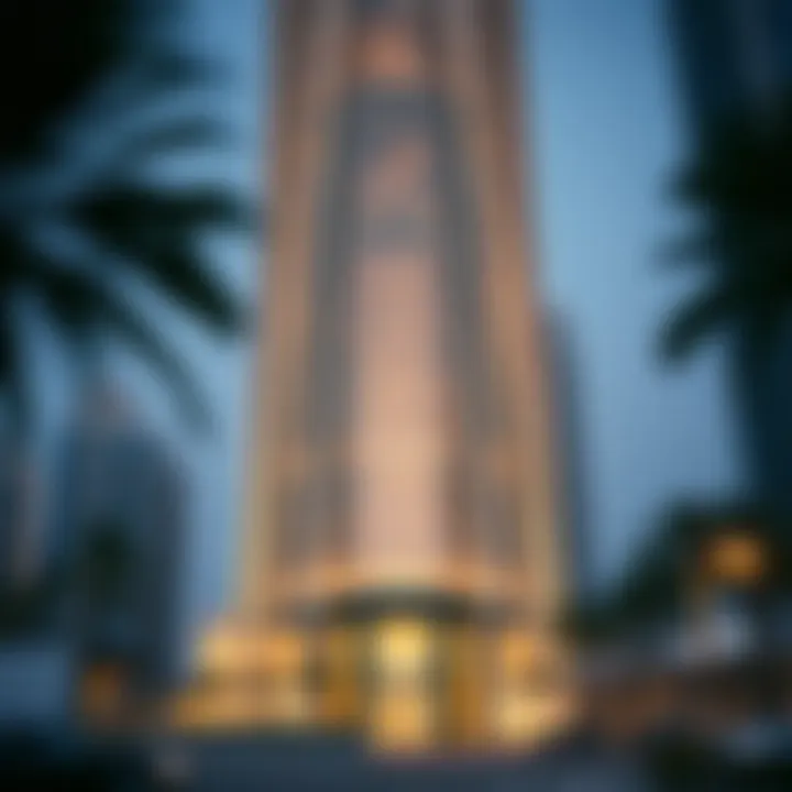 Exterior view showcasing the unique architectural design of the Socio Tower