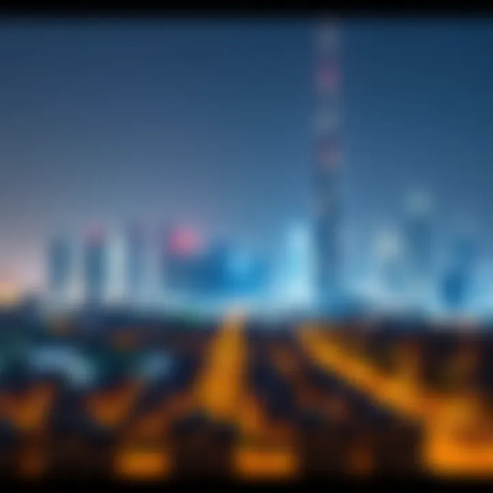 Overview of Dubai skyline showcasing residential areas