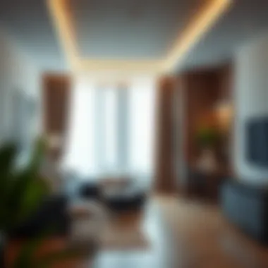 Modern studio flat interior with stylish decor