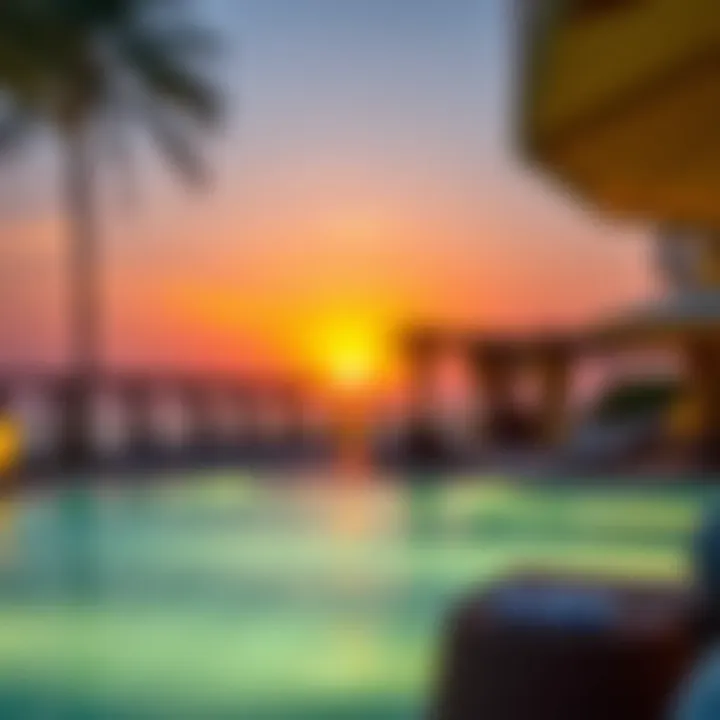 Captivating Sunset Views from Dubai's Beach Clubs Stunning sunset view from a beach club