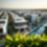 Aerial view of Tasheel Bay Avenue showcasing modern architecture