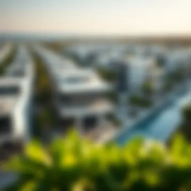 Modern Architecture at Tasheel Bay Avenue Aerial view of Tasheel Bay Avenue showcasing modern architecture