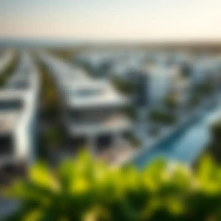 Modern Architecture at Tasheel Bay Avenue Aerial view of Tasheel Bay Avenue showcasing modern architecture