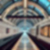 Modern Design of Dubai Metro Station Dubai Metro station interior showcasing modern design