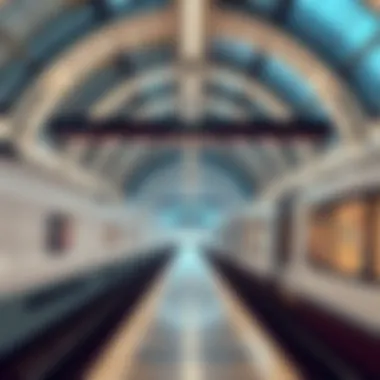 Modern Design of Dubai Metro Station Dubai Metro station interior showcasing modern design