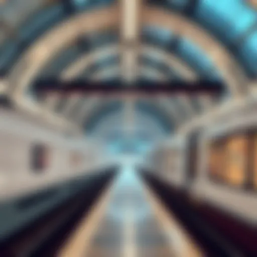 Modern Design of Dubai Metro Station Dubai Metro station interior showcasing modern design