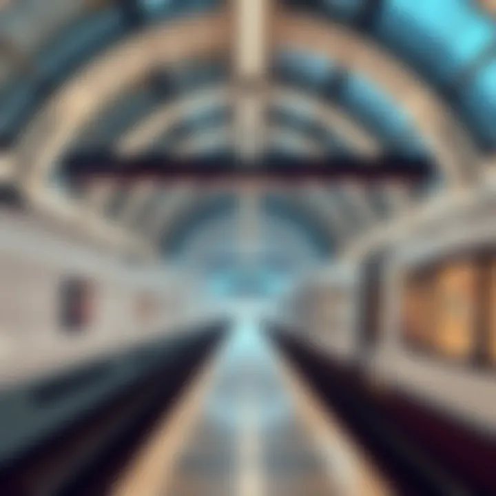 Modern Design of Dubai Metro Station Dubai Metro station interior showcasing modern design