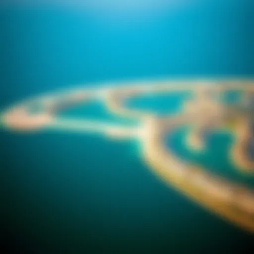 Aerial View of Palm Jumeirah Aerial view of Palm Jumeirah showcasing its iconic shape and luxurious villas