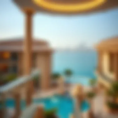 Architectural details of luxury residences on Palm Jumeirah