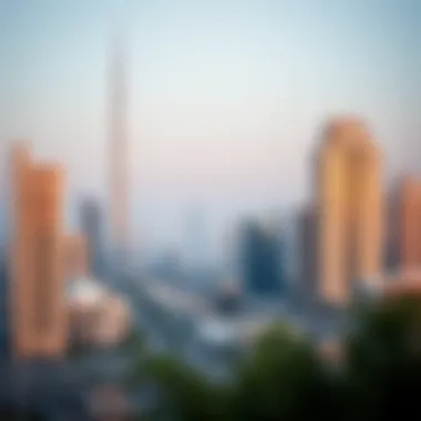 Scenic view of the skyline in Dubai South, illustrating economic growth