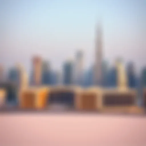 A panoramic view of Dubai's skyline showcasing iconic architecture