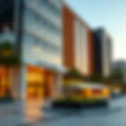 Architectural marvel of the Manara Center showcasing its modern design